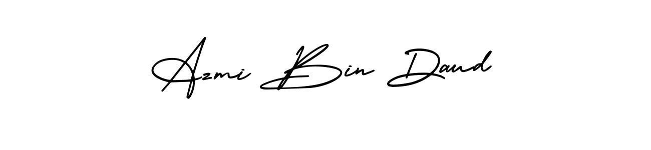 Create a beautiful signature design for name Azmi Bin Daud. With this signature (AmerikaSignatureDemo-Regular) fonts, you can make a handwritten signature for free. Azmi Bin Daud signature style 3 images and pictures png