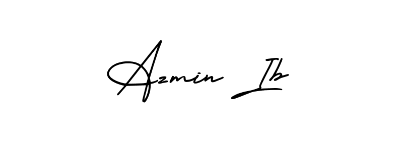 Azmin Ib stylish signature style. Best Handwritten Sign (AmerikaSignatureDemo-Regular) for my name. Handwritten Signature Collection Ideas for my name Azmin Ib. Azmin Ib signature style 3 images and pictures png