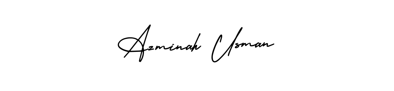 AmerikaSignatureDemo-Regular is a professional signature style that is perfect for those who want to add a touch of class to their signature. It is also a great choice for those who want to make their signature more unique. Get Azminah Usman name to fancy signature for free. Azminah Usman signature style 3 images and pictures png
