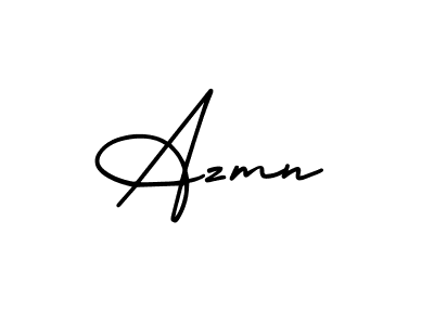 How to make Azmn name signature. Use AmerikaSignatureDemo-Regular style for creating short signs online. This is the latest handwritten sign. Azmn signature style 3 images and pictures png