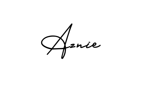 Create a beautiful signature design for name Aznie. With this signature (AmerikaSignatureDemo-Regular) fonts, you can make a handwritten signature for free. Aznie signature style 3 images and pictures png