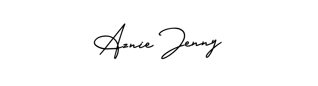 How to Draw Aznie Jenny signature style? AmerikaSignatureDemo-Regular is a latest design signature styles for name Aznie Jenny. Aznie Jenny signature style 3 images and pictures png