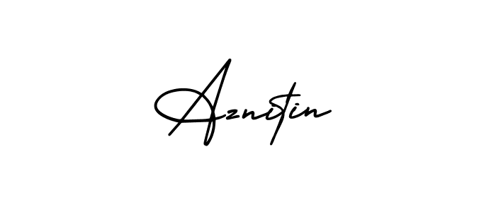 Aznitin stylish signature style. Best Handwritten Sign (AmerikaSignatureDemo-Regular) for my name. Handwritten Signature Collection Ideas for my name Aznitin. Aznitin signature style 3 images and pictures png