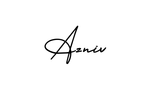 Azniv stylish signature style. Best Handwritten Sign (AmerikaSignatureDemo-Regular) for my name. Handwritten Signature Collection Ideas for my name Azniv. Azniv signature style 3 images and pictures png