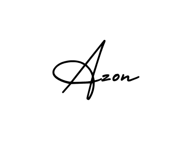 Azon stylish signature style. Best Handwritten Sign (AmerikaSignatureDemo-Regular) for my name. Handwritten Signature Collection Ideas for my name Azon. Azon signature style 3 images and pictures png