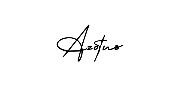 Use a signature maker to create a handwritten signature online. With this signature software, you can design (AmerikaSignatureDemo-Regular) your own signature for name Azotus. Azotus signature style 3 images and pictures png