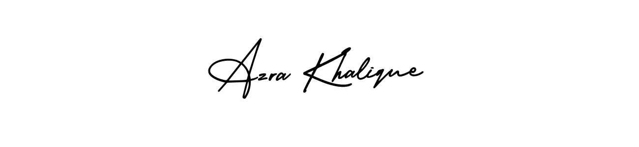 Make a beautiful signature design for name Azra Khalique. With this signature (AmerikaSignatureDemo-Regular) style, you can create a handwritten signature for free. Azra Khalique signature style 3 images and pictures png
