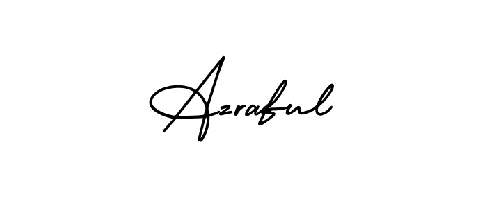 The best way (AmerikaSignatureDemo-Regular) to make a short signature is to pick only two or three words in your name. The name Azraful include a total of six letters. For converting this name. Azraful signature style 3 images and pictures png