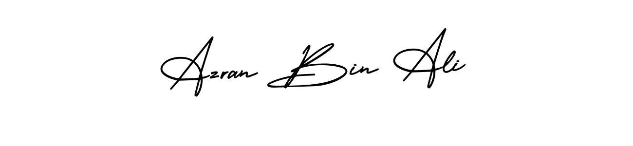 Make a beautiful signature design for name Azran Bin Ali. With this signature (AmerikaSignatureDemo-Regular) style, you can create a handwritten signature for free. Azran Bin Ali signature style 3 images and pictures png