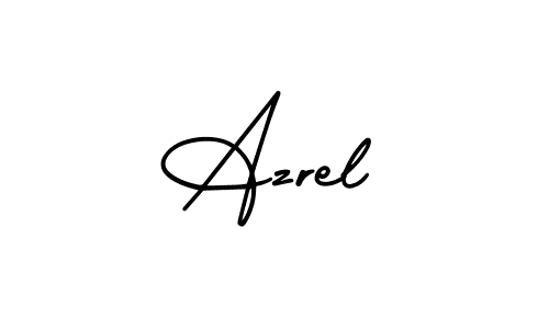 This is the best signature style for the Azrel name. Also you like these signature font (AmerikaSignatureDemo-Regular). Mix name signature. Azrel signature style 3 images and pictures png