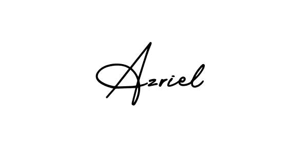 if you are searching for the best signature style for your name Azriel. so please give up your signature search. here we have designed multiple signature styles  using AmerikaSignatureDemo-Regular. Azriel signature style 3 images and pictures png