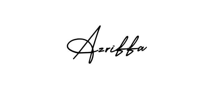 How to Draw Azriffa signature style? AmerikaSignatureDemo-Regular is a latest design signature styles for name Azriffa. Azriffa signature style 3 images and pictures png