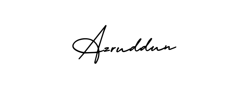 The best way (AmerikaSignatureDemo-Regular) to make a short signature is to pick only two or three words in your name. The name Azruddun include a total of six letters. For converting this name. Azruddun signature style 3 images and pictures png