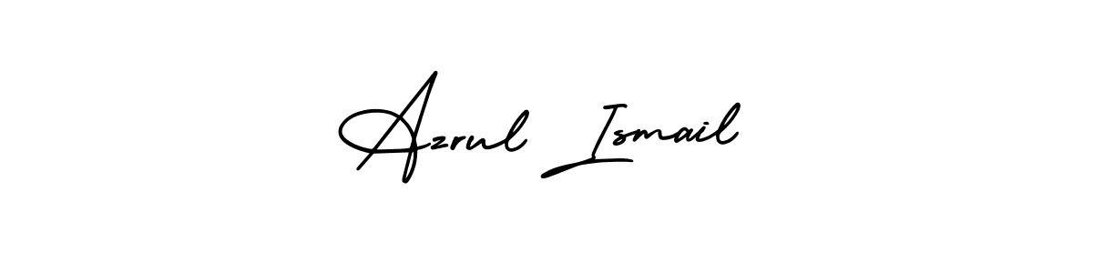 Use a signature maker to create a handwritten signature online. With this signature software, you can design (AmerikaSignatureDemo-Regular) your own signature for name Azrul Ismail. Azrul Ismail signature style 3 images and pictures png