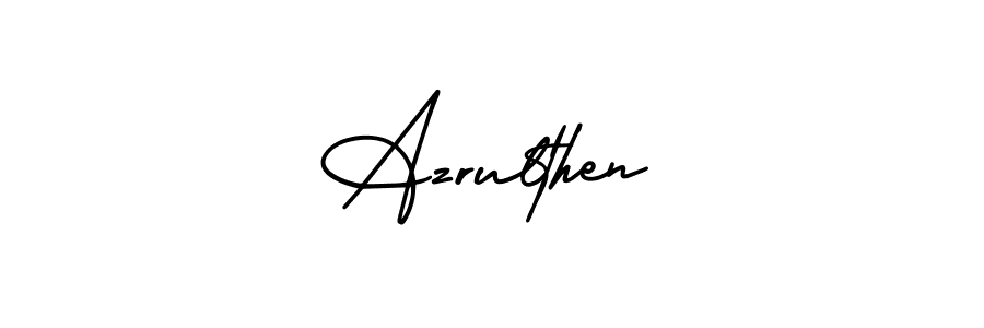 Make a beautiful signature design for name Azrulthen. With this signature (AmerikaSignatureDemo-Regular) style, you can create a handwritten signature for free. Azrulthen signature style 3 images and pictures png