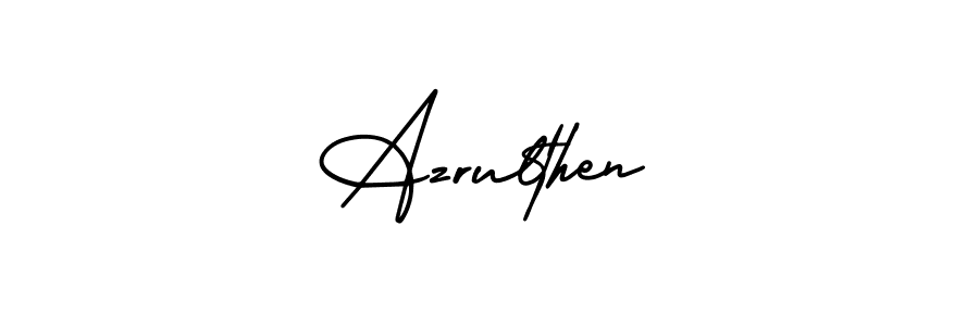 Azrulthen stylish signature style. Best Handwritten Sign (AmerikaSignatureDemo-Regular) for my name. Handwritten Signature Collection Ideas for my name Azrulthen. Azrulthen signature style 3 images and pictures png