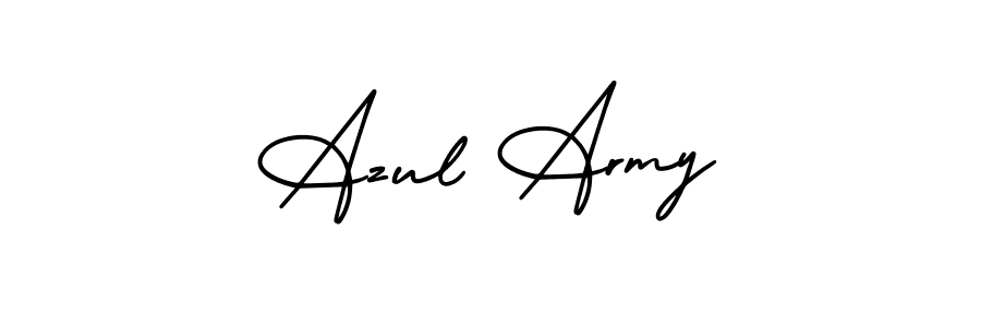 Design your own signature with our free online signature maker. With this signature software, you can create a handwritten (AmerikaSignatureDemo-Regular) signature for name Azul Army. Azul Army signature style 3 images and pictures png