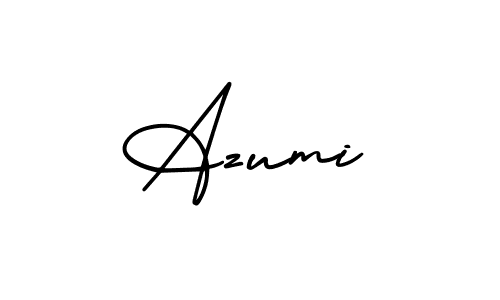 Create a beautiful signature design for name Azumi. With this signature (AmerikaSignatureDemo-Regular) fonts, you can make a handwritten signature for free. Azumi signature style 3 images and pictures png