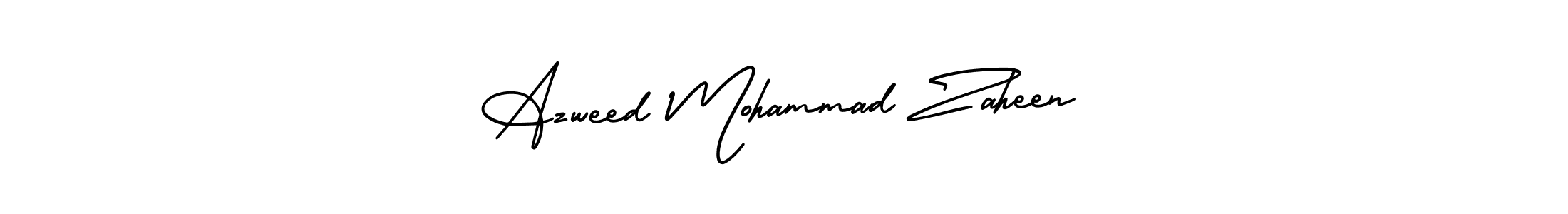 How to make Azweed Mohammad Zaheen signature? AmerikaSignatureDemo-Regular is a professional autograph style. Create handwritten signature for Azweed Mohammad Zaheen name. Azweed Mohammad Zaheen signature style 3 images and pictures png