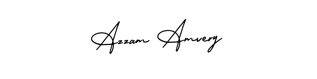 Also You can easily find your signature by using the search form. We will create Azzam Amvery name handwritten signature images for you free of cost using AmerikaSignatureDemo-Regular sign style. Azzam Amvery signature style 3 images and pictures png
