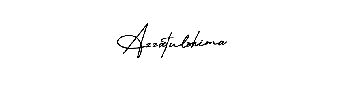 How to make Azzatulshima name signature. Use AmerikaSignatureDemo-Regular style for creating short signs online. This is the latest handwritten sign. Azzatulshima signature style 3 images and pictures png