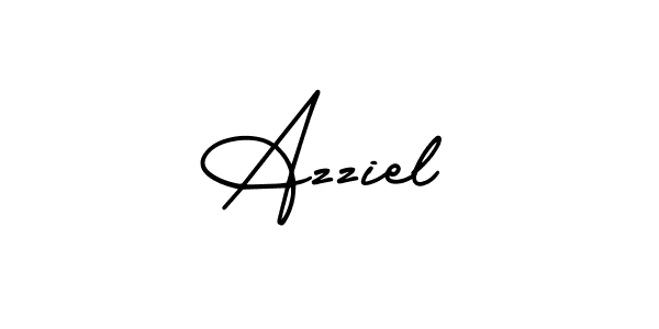 Use a signature maker to create a handwritten signature online. With this signature software, you can design (AmerikaSignatureDemo-Regular) your own signature for name Azziel. Azziel signature style 3 images and pictures png