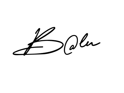 Create a beautiful signature design for name B@lu. With this signature (AmerikaSignatureDemo-Regular) fonts, you can make a handwritten signature for free. B@lu signature style 3 images and pictures png