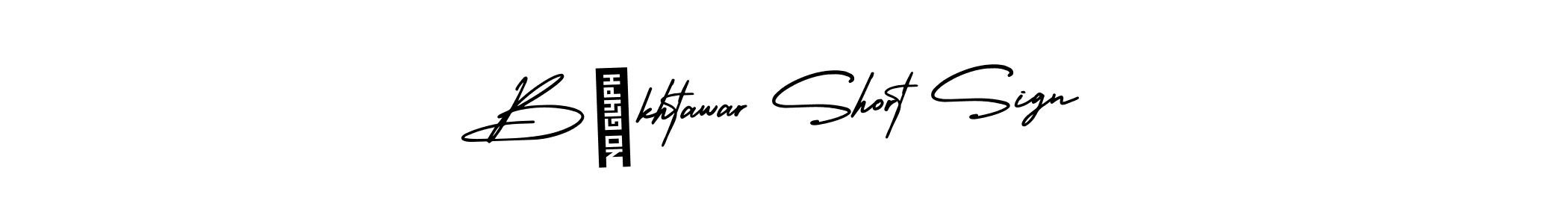 The best way (AmerikaSignatureDemo-Regular) to make a short signature is to pick only two or three words in your name. The name Bàkhtawar Short Sign include a total of six letters. For converting this name. Bàkhtawar Short Sign signature style 3 images and pictures png