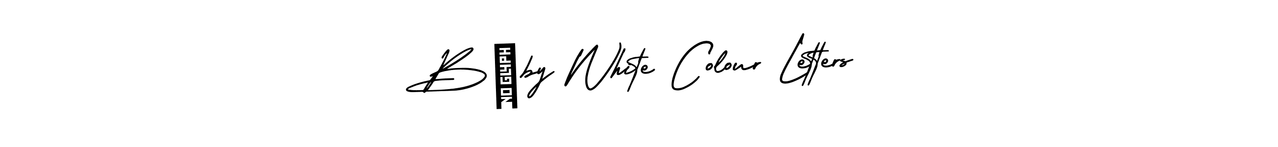 if you are searching for the best signature style for your name Bãby White Colour Letters. so please give up your signature search. here we have designed multiple signature styles  using AmerikaSignatureDemo-Regular. Bãby White Colour Letters signature style 3 images and pictures png