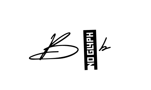 Use a signature maker to create a handwritten signature online. With this signature software, you can design (AmerikaSignatureDemo-Regular) your own signature for name B♡b. B♡b signature style 3 images and pictures png