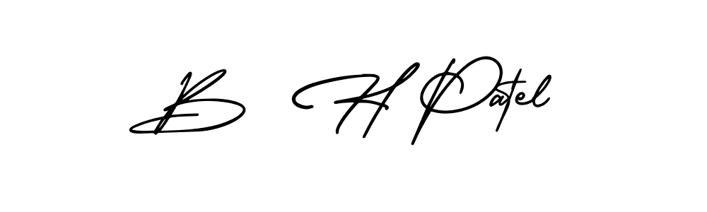 Make a beautiful signature design for name B  H Patel. Use this online signature maker to create a handwritten signature for free. B  H Patel signature style 3 images and pictures png