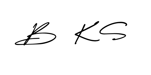Use a signature maker to create a handwritten signature online. With this signature software, you can design (AmerikaSignatureDemo-Regular) your own signature for name B  K S. B  K S signature style 3 images and pictures png