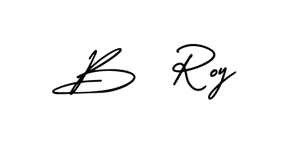 Design your own signature with our free online signature maker. With this signature software, you can create a handwritten (AmerikaSignatureDemo-Regular) signature for name B  Roy. B  Roy signature style 3 images and pictures png