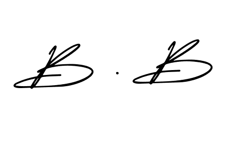 How to make B . B name signature. Use AmerikaSignatureDemo-Regular style for creating short signs online. This is the latest handwritten sign. B . B signature style 3 images and pictures png
