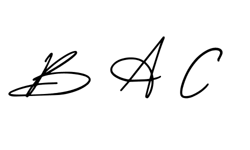 Create a beautiful signature design for name B A C. With this signature (AmerikaSignatureDemo-Regular) fonts, you can make a handwritten signature for free. B A C signature style 3 images and pictures png