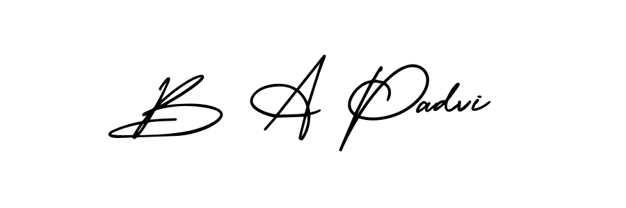 AmerikaSignatureDemo-Regular is a professional signature style that is perfect for those who want to add a touch of class to their signature. It is also a great choice for those who want to make their signature more unique. Get B A Padvi name to fancy signature for free. B A Padvi signature style 3 images and pictures png
