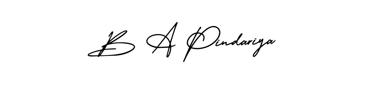 Also we have B A Pindariya name is the best signature style. Create professional handwritten signature collection using AmerikaSignatureDemo-Regular autograph style. B A Pindariya signature style 3 images and pictures png