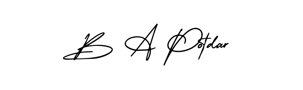 It looks lik you need a new signature style for name B A Potdar. Design unique handwritten (AmerikaSignatureDemo-Regular) signature with our free signature maker in just a few clicks. B A Potdar signature style 3 images and pictures png