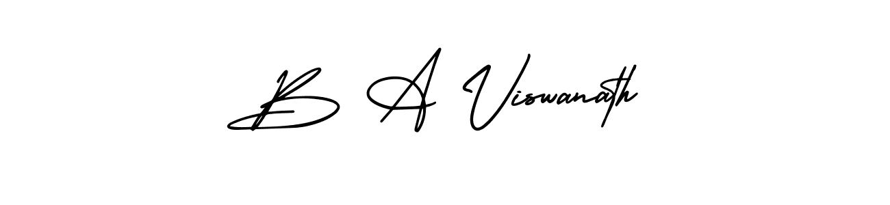 if you are searching for the best signature style for your name B A Viswanath. so please give up your signature search. here we have designed multiple signature styles  using AmerikaSignatureDemo-Regular. B A Viswanath signature style 3 images and pictures png