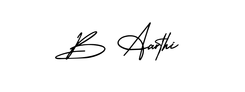 B Aarthi stylish signature style. Best Handwritten Sign (AmerikaSignatureDemo-Regular) for my name. Handwritten Signature Collection Ideas for my name B Aarthi. B Aarthi signature style 3 images and pictures png