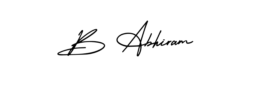 How to make B Abhiram signature? AmerikaSignatureDemo-Regular is a professional autograph style. Create handwritten signature for B Abhiram name. B Abhiram signature style 3 images and pictures png