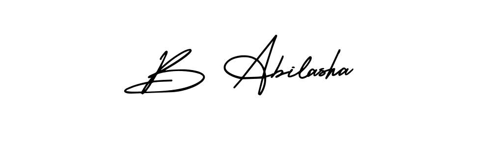 How to make B Abilasha signature? AmerikaSignatureDemo-Regular is a professional autograph style. Create handwritten signature for B Abilasha name. B Abilasha signature style 3 images and pictures png