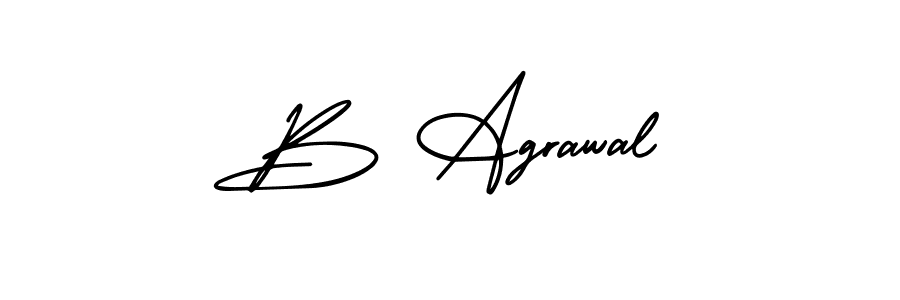 You should practise on your own different ways (AmerikaSignatureDemo-Regular) to write your name (B Agrawal) in signature. don't let someone else do it for you. B Agrawal signature style 3 images and pictures png
