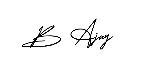 It looks lik you need a new signature style for name B Ajay. Design unique handwritten (AmerikaSignatureDemo-Regular) signature with our free signature maker in just a few clicks. B Ajay signature style 3 images and pictures png