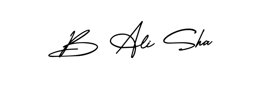 Use a signature maker to create a handwritten signature online. With this signature software, you can design (AmerikaSignatureDemo-Regular) your own signature for name B Ali Sha. B Ali Sha signature style 3 images and pictures png