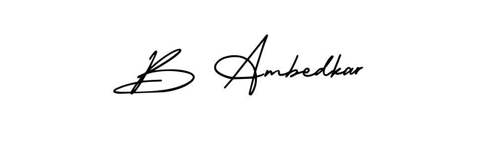 B Ambedkar stylish signature style. Best Handwritten Sign (AmerikaSignatureDemo-Regular) for my name. Handwritten Signature Collection Ideas for my name B Ambedkar. B Ambedkar signature style 3 images and pictures png