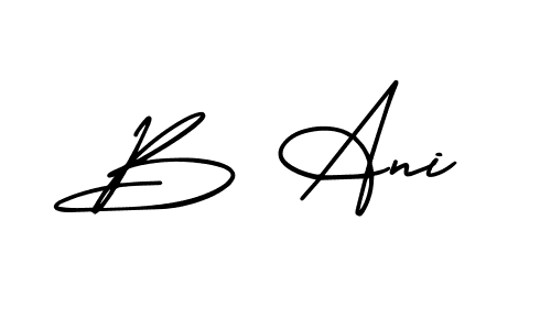 B Ani stylish signature style. Best Handwritten Sign (AmerikaSignatureDemo-Regular) for my name. Handwritten Signature Collection Ideas for my name B Ani. B Ani signature style 3 images and pictures png