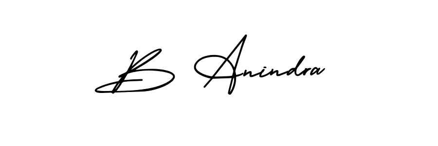 How to make B Anindra signature? AmerikaSignatureDemo-Regular is a professional autograph style. Create handwritten signature for B Anindra name. B Anindra signature style 3 images and pictures png