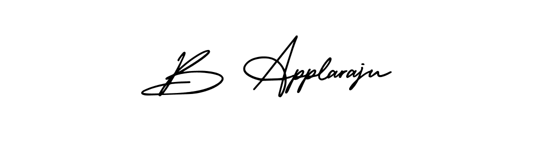 B Applaraju stylish signature style. Best Handwritten Sign (AmerikaSignatureDemo-Regular) for my name. Handwritten Signature Collection Ideas for my name B Applaraju. B Applaraju signature style 3 images and pictures png