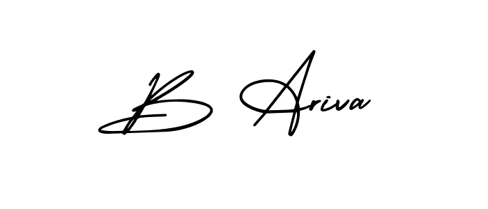 How to Draw B Ariva signature style? AmerikaSignatureDemo-Regular is a latest design signature styles for name B Ariva. B Ariva signature style 3 images and pictures png